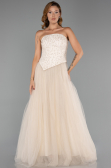 Long Beige Evening Dress ABU6412