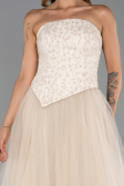 Long Beige Evening Dress ABU6412