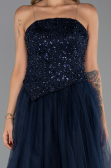 Long Navy Blue Evening Dress ABU6412