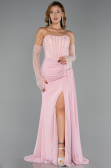Long Powder Color Chiffon Oversized Evening Dress ABU6072