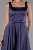 Midi Purple Satin Cocktail Dress ABK2586