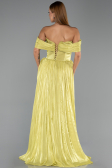 Long Pistachio Green Chiffon Plus Size Evening Gown ABU6486
