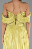 Long Pistachio Green Chiffon Plus Size Evening Gown ABU6486