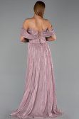 Long Powder Color Chiffon Plus Size Evening Gown ABU6486