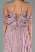 Long Powder Color Chiffon Plus Size Evening Gown ABU6486