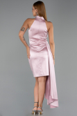 Short Powder Color Satin Party Dress ABK2674