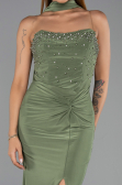 Long Oil Green Prom Gown ABU5564