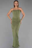 Long Olive Drab Evening Dress ABU5889