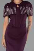 Long Plum Evening Dress ABU5889