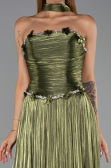 Long Oil Green Chiffon Evening Dress ABU6322