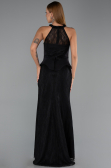 Long Black Dantelle Evening Dress ABU6425