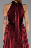 Long Burgundy Chiffon Prom Gown ABU6428