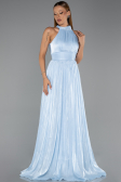 Long Light Blue Chiffon Prom Gown ABU6428