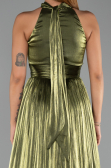 Long Olive Drab Chiffon Prom Gown ABU6428
