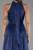 Long Navy Blue Chiffon Prom Gown ABU6428