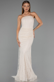 Long Beige Dantelle Mermaid Evening Gown ABU6256
