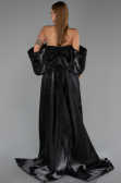 Long Black Beaded Evening Dress ABU6351