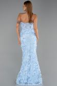 Long Light Blue Mermaid Evening Gown ABU6516