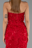 Long Red Mermaid Evening Gown ABU6516