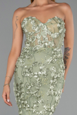 Long Mint Mermaid Evening Gown ABU6516