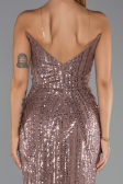 Long Copper Beaded Evening Dress ABU6433