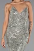 Long Mint Beaded Evening Dress ABU6433