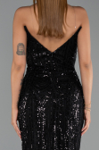 Long Black Beaded Evening Dress ABU6433