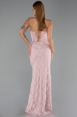 Long Powder Color Dantelle Evening Dress ABU6419