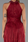 Long Burgundy Chiffon Evening Dress ABU6437