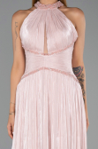 Long Powder Color Chiffon Evening Dress ABU6437