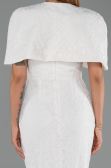 Long White Dantelle Evening Dress ABU6438