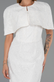 Long White Dantelle Evening Dress ABU6438