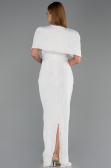 Long White Dantelle Evening Dress ABU6438