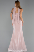 Long Powder Color Beaded Evening Dress ABU6440