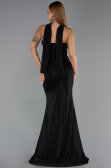Long Black Beaded Evening Dress ABU6440