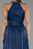 Long Navy Blue Chiffon Evening Dress ABU6441
