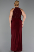 Long Burgundy Plus Size Evening Dress ABU6415