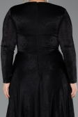 Long Black Plus Size Evening Dress ABU6492