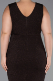 Midi Brown Formal Plus Size Dress ABK1492