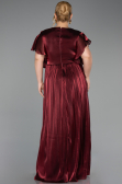 Long Burgundy Chiffon Formal Plus Size Dress ABU6423