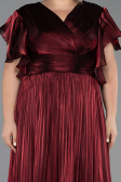 Long Burgundy Chiffon Formal Plus Size Dress ABU6423