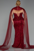 Long Burgundy Beaded Formal Plus Size Dress ABU6379