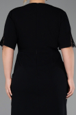 Midi Black Plus Size Cocktail Dress ABK2678