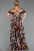 Long Brown Plus Size Evening Gown ABU6409