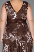 Long Brown Laced Plus Size Evening Gown ABU4261