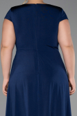 Long Navy Blue Formal Plus Size Dress ABU6410