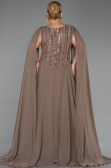 Long Mink Chiffon Plus Size Evening Gown ABU6435