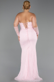 Long Powder Color Dantelle Formal Plus Size Dress ABU6364