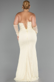 Long Yellow Dantelle Formal Plus Size Dress ABU6364