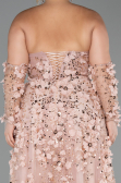 Long Powder Color Plus Size Engagement Dress ABU5660